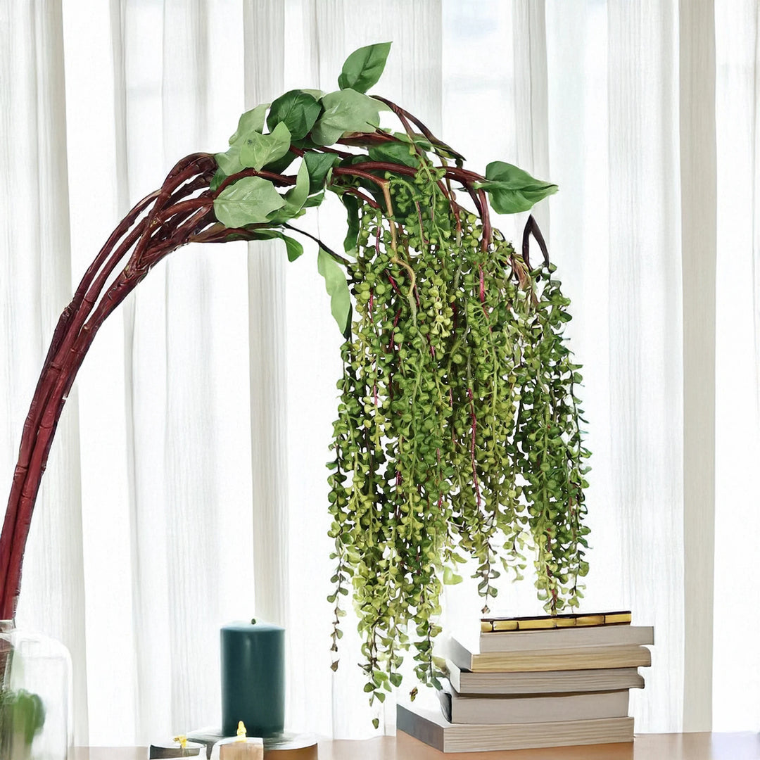 Lisse 36 Inch Artificial String Of Pearls Hanging Plant Faux Greenery