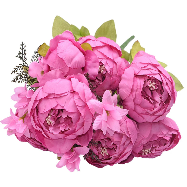 Artificial Peony Silk Flower Bundle