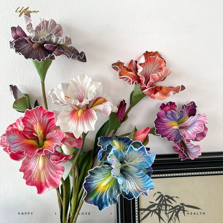 17" Faux Iris Flower Bundle