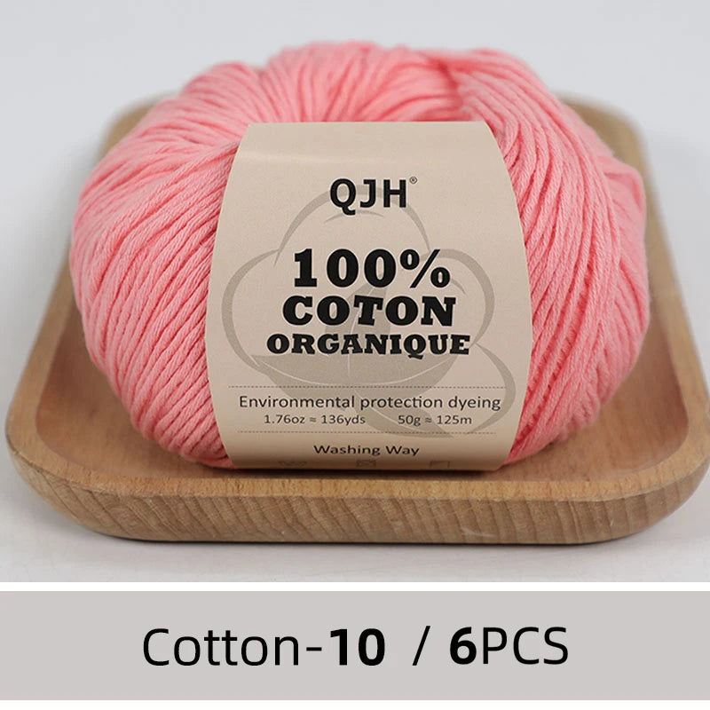 6 PC / 100% Cotton Summer Soft Yarn