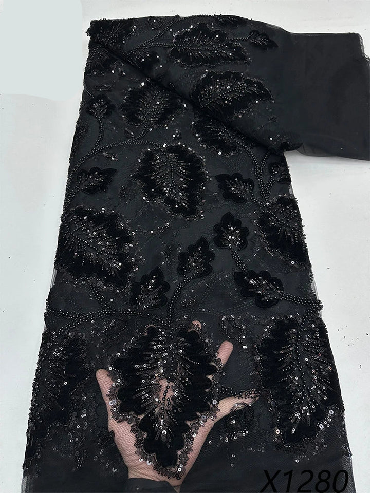 5 YARDS / 7 COLLORS / Isadora Beaded Embroidery Bridal Mesh Lace Fabric