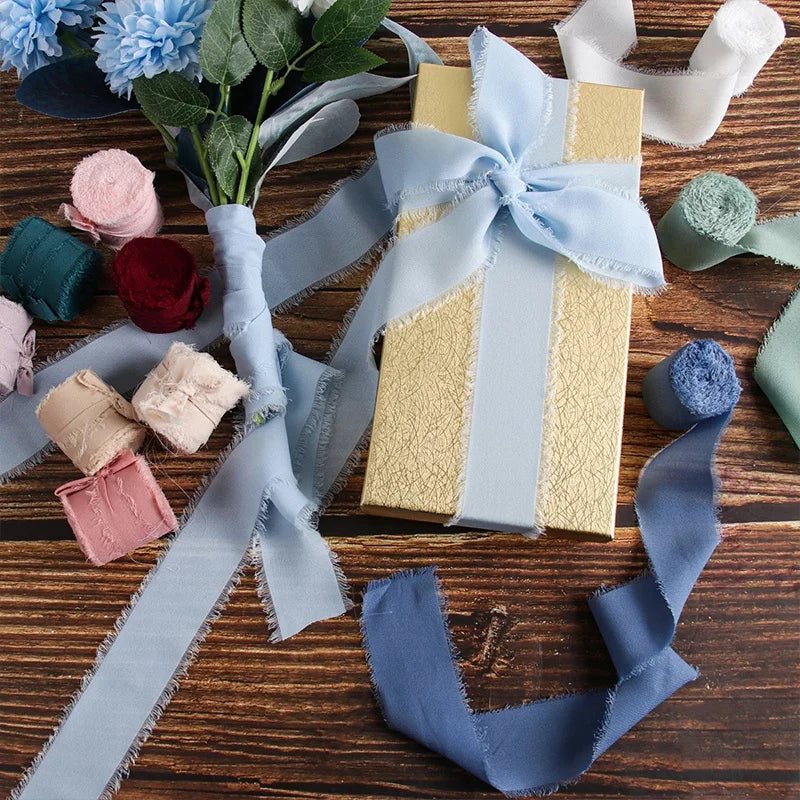 Eternal Roses Multi Colored Ribbon 5 Meter Eternal Roses Chiffon Silk Ribbon | 52 Colors | Bridal & Event ...