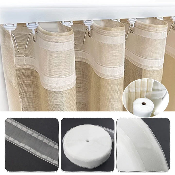 10 Meter / Nylon Pinch Pleat Curtain Heading Pleat Tape