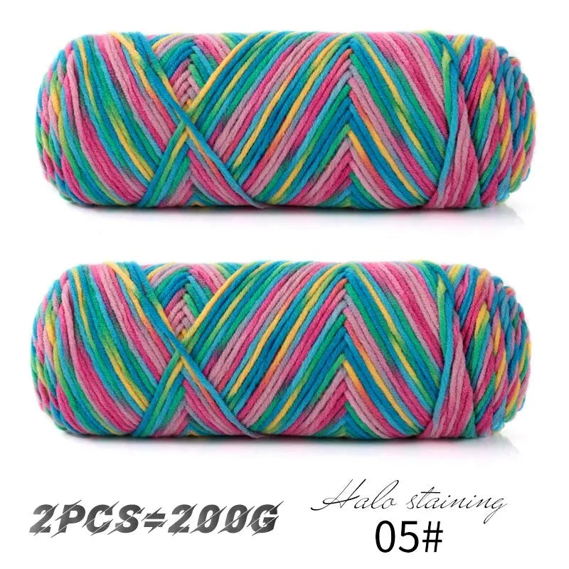 2 PC / Multicolor Acrylic Sweater Yarn