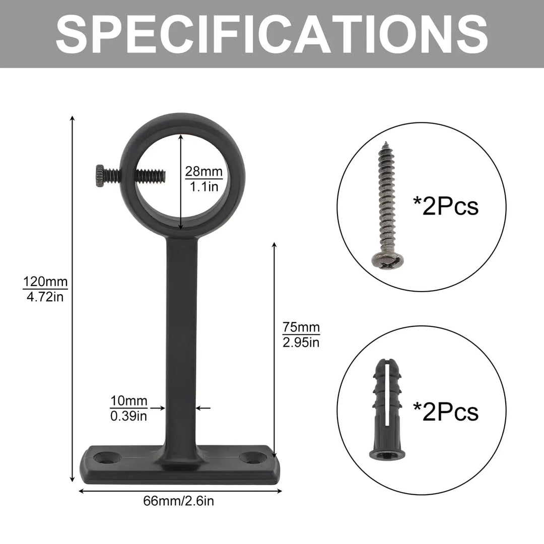 28mm / 1 Inch Heavy Duty Metal Support Bracket