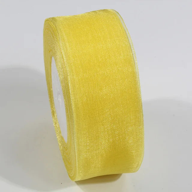 10 Yards / Sheer Chiffon Organza Satin Decoration Ribbon