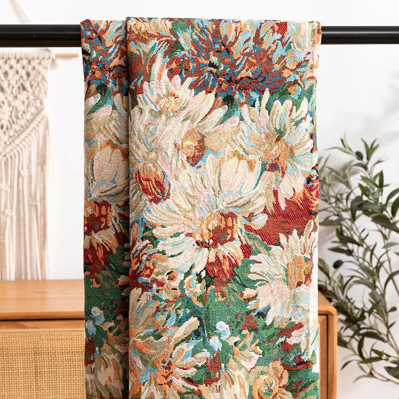 Amalfi Oil Paint Floral Chenille Fabric