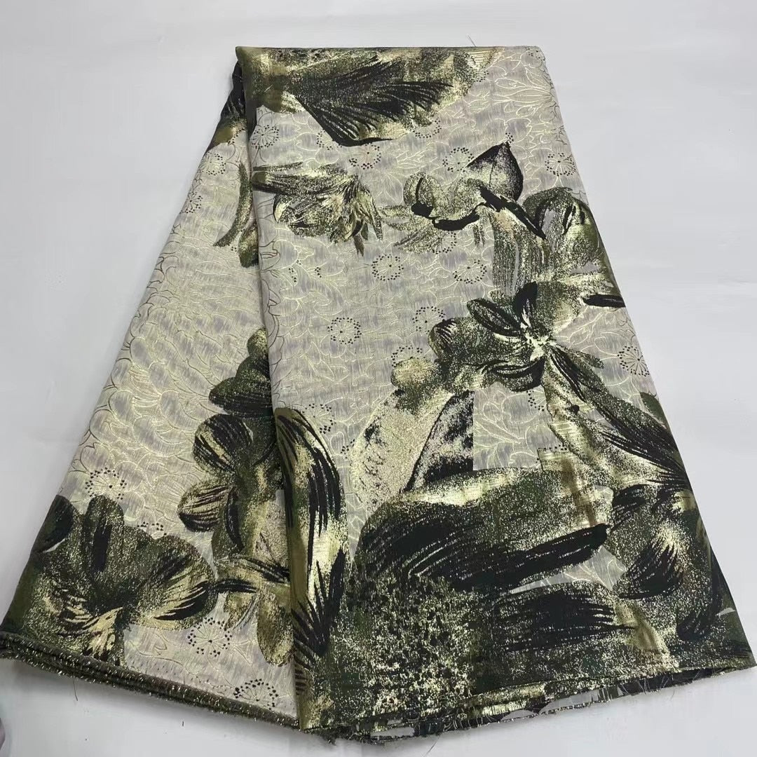 5 YARDS / 6 COLORS / Large Abstract Viscose Jacquard Brocade Woven Fashion Jacket Dress Fabric