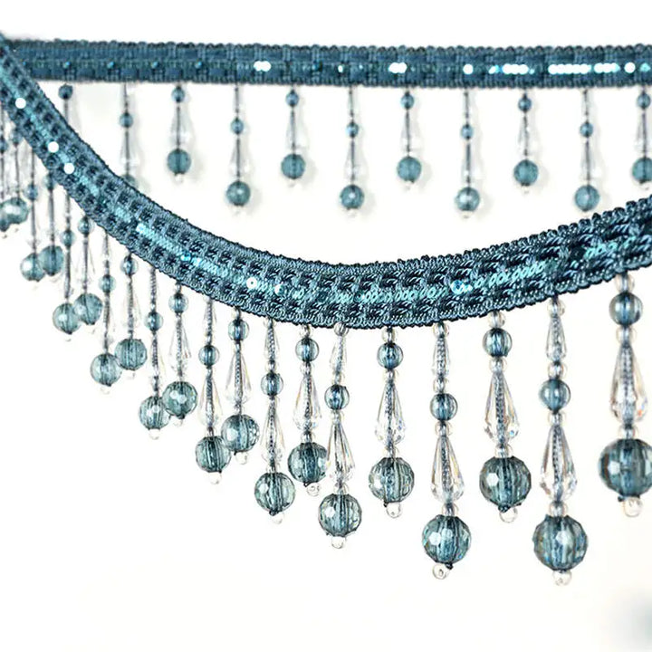 Malibu Metal Beaded Tassel Fringe Trim