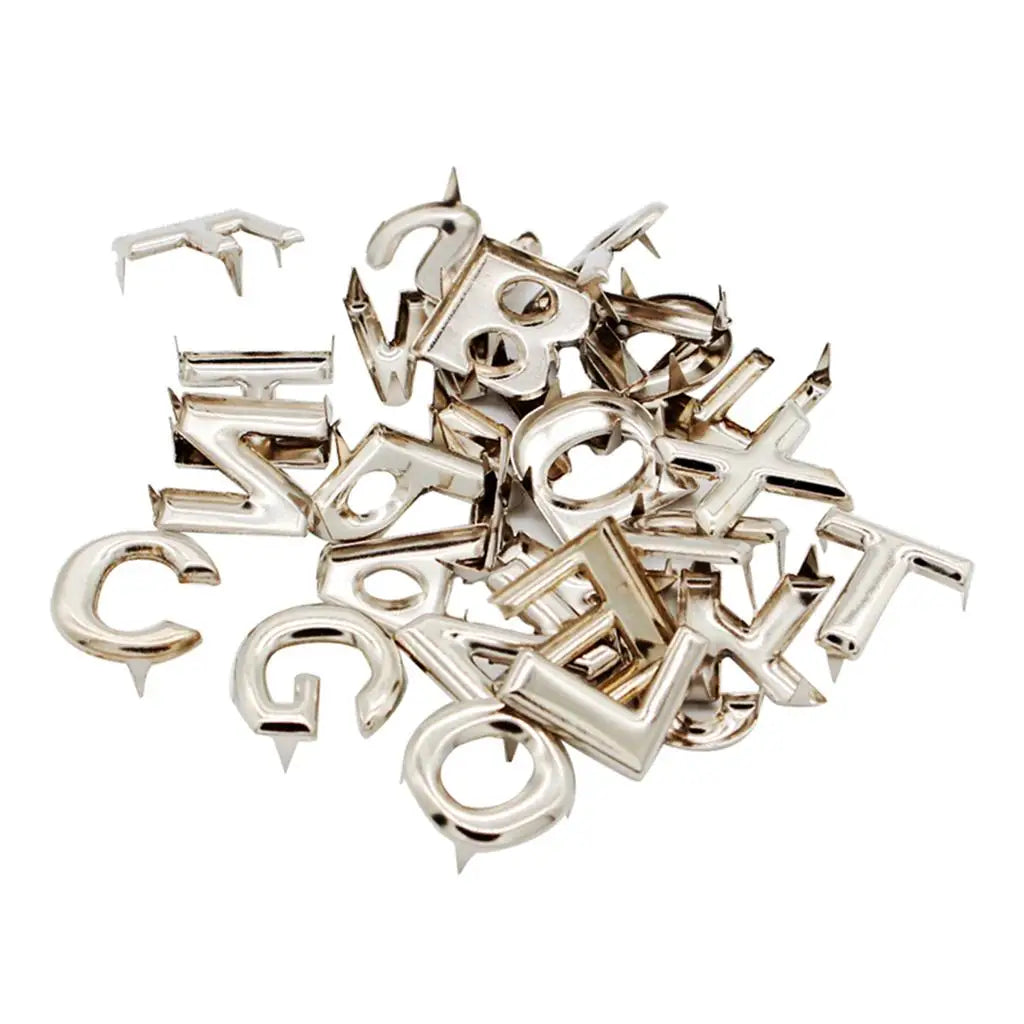 26Pcs English Letters A-Z Claw Nails Punk Rivets Stud Shoes Bags Accessories