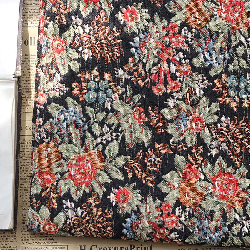 Sabino Retro Embossed Flowers Jacquard Fabric