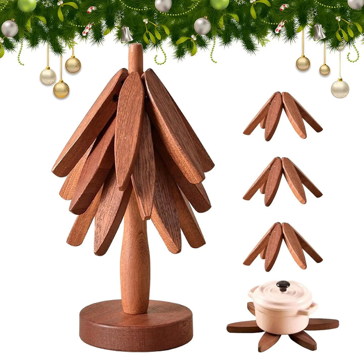 Tree-Shaped Foldable Trivet Set