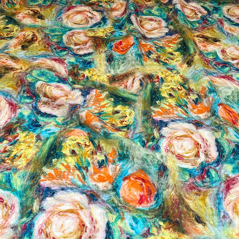 Mona Oil Painting Style Woven Jacquard Fabric