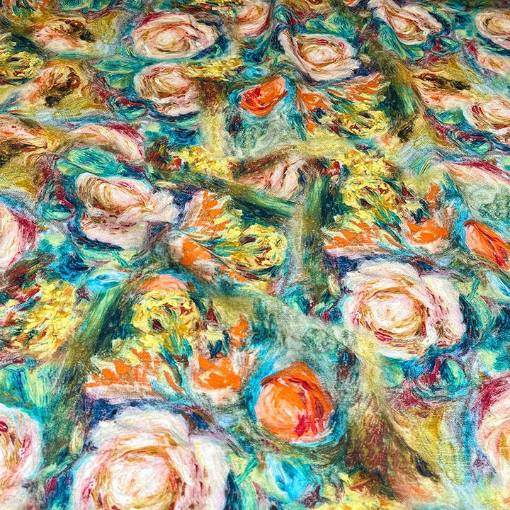 Mona Oil Painting Style Woven Jacquard Fabric