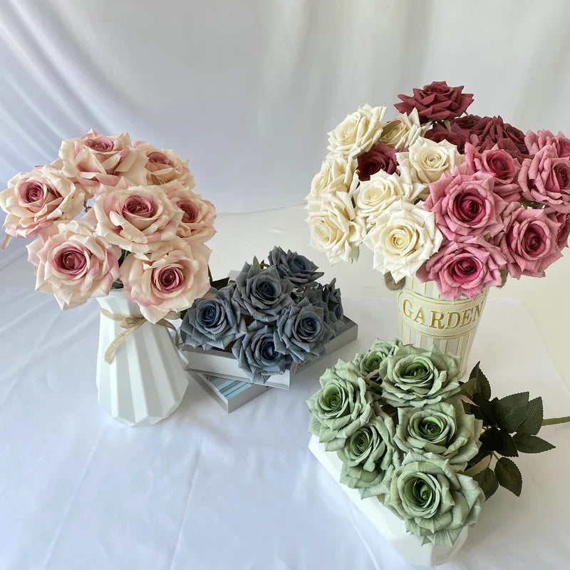 Faux Diamond Rose Flower