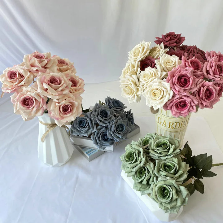 Faux Diamond Rose Flower