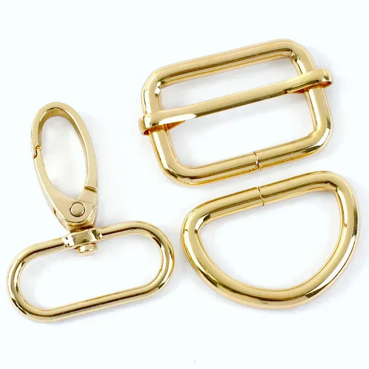 2 SET / 16-38mm Metal Buckles D Ring DIY Accessories Lobster Buckle Set