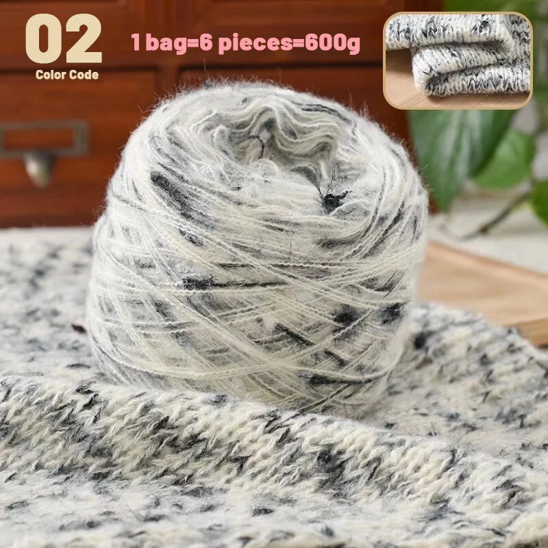 600g Colorful Dot Rainbow Soft Yarn