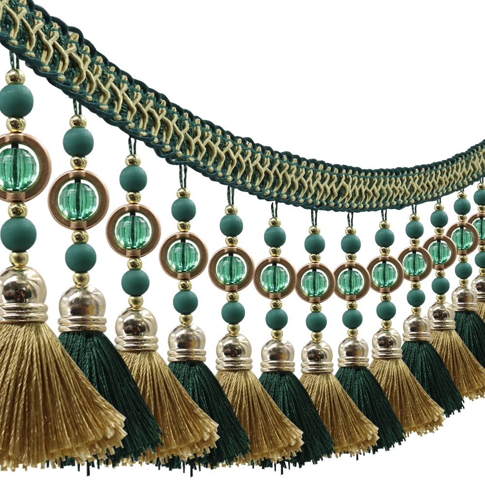 3 YD / Bravelle Tassel Beaded Fringe Trim