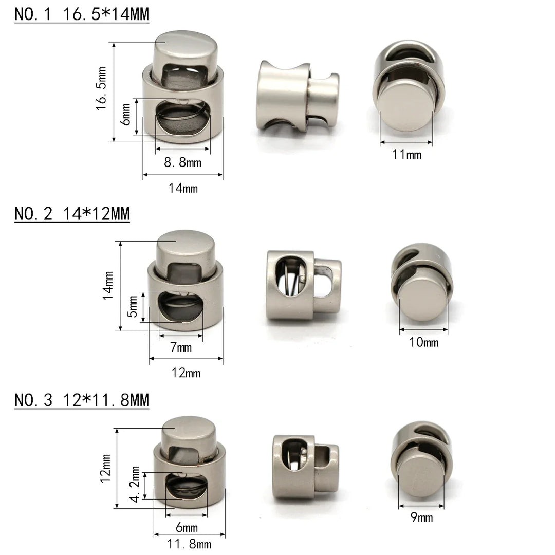 Fason 5Pcs 12mm Alloy Ball Spring Cord Lock Stopper