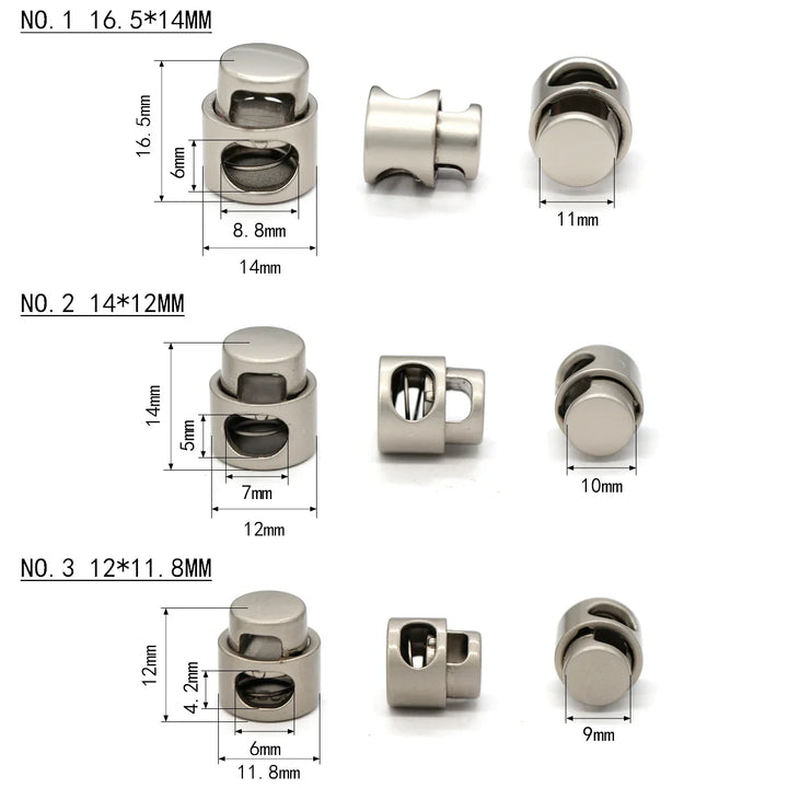 Fason 5Pcs 12mm Alloy Ball Spring Cord Lock Stopper