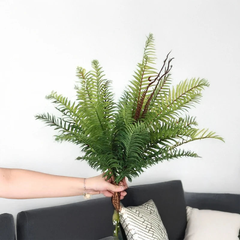 Fior 20 Inch Artificial Fern Leaves Faux Green Plant