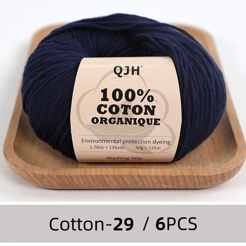 6 PC / 100% Cotton Summer Soft Yarn