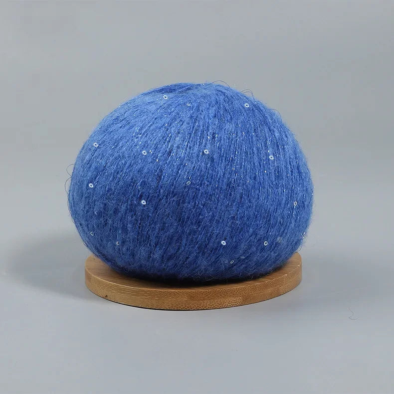 50g Lace  Mohair Yarn with Sequins