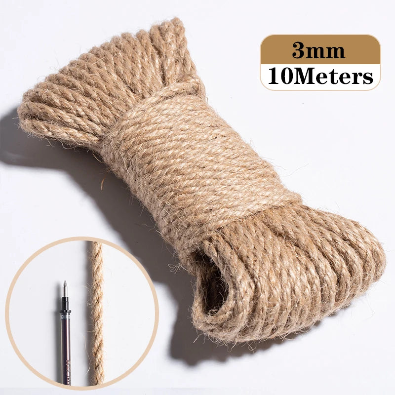 2 Yards / Natural Jute Rope Ribbon