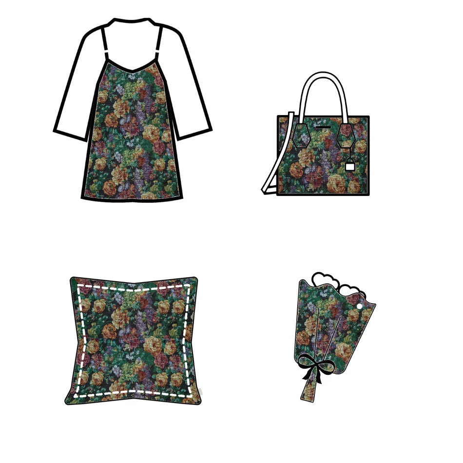 Rosoi Pastoral Oil Painting Style Yarn Dyed Jacquard Fabric