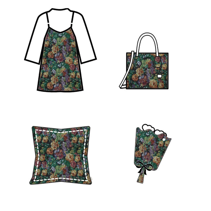 Rosoi Pastoral Oil Painting Style Yarn Dyed Jacquard Fabric