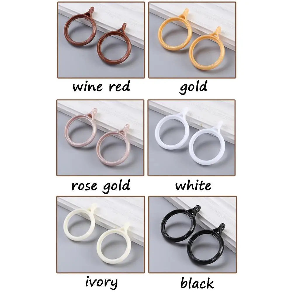 20 PC / Large PVC Drapery Curtain Rings