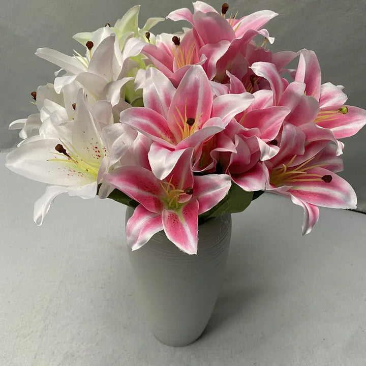 Faux Lily Bouquet Flower Bundle