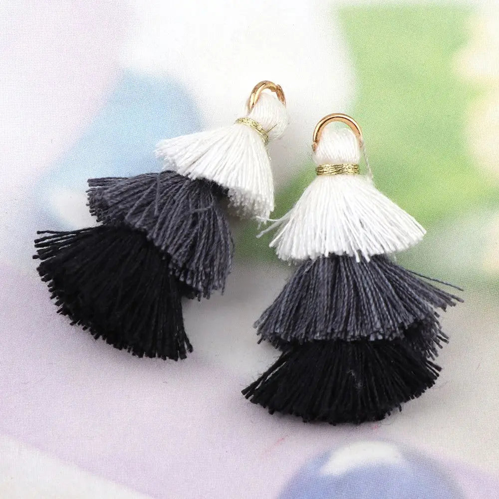 6 PC Fleuri Layered Key Tassels