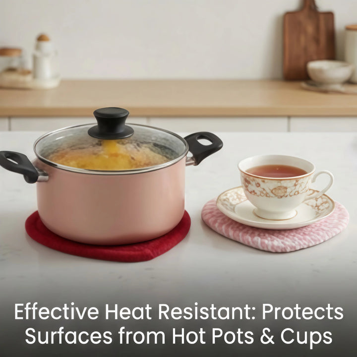 Heart Shaped Coasters Set - 4 PC