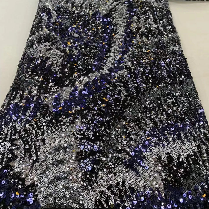 5 YARDS / 5 COLORS / EUANDROS Sequin Beaded Embroidery Glitter Mesh Dress Lace Fabric