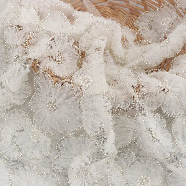 Aven Embroidered Tulle Lace Fabric