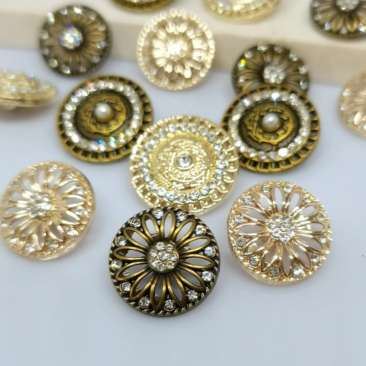 6 PC / Wyatt Rhinestone Buttons