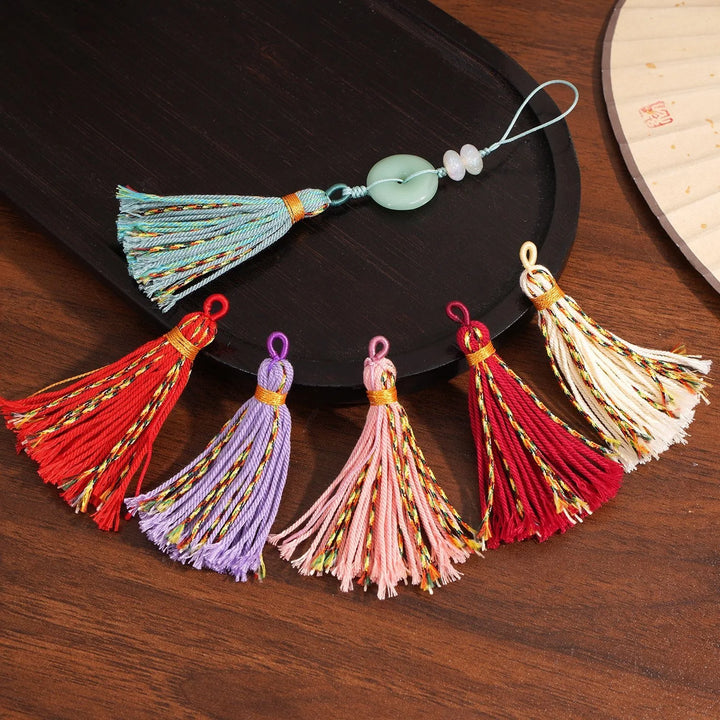 Elvara 75mm Long Colorful Hand Twisted Cotton Ethnic Tassels