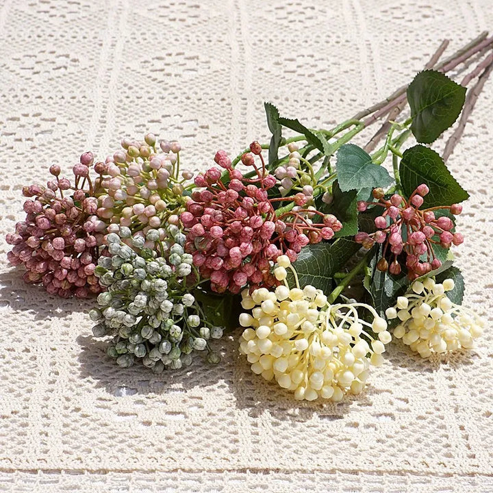 Ova 21 Inch Artificial Hydrangea Bud Bouquet