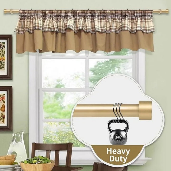 Metallic Gold Drapery Adjustable Curtain Rod