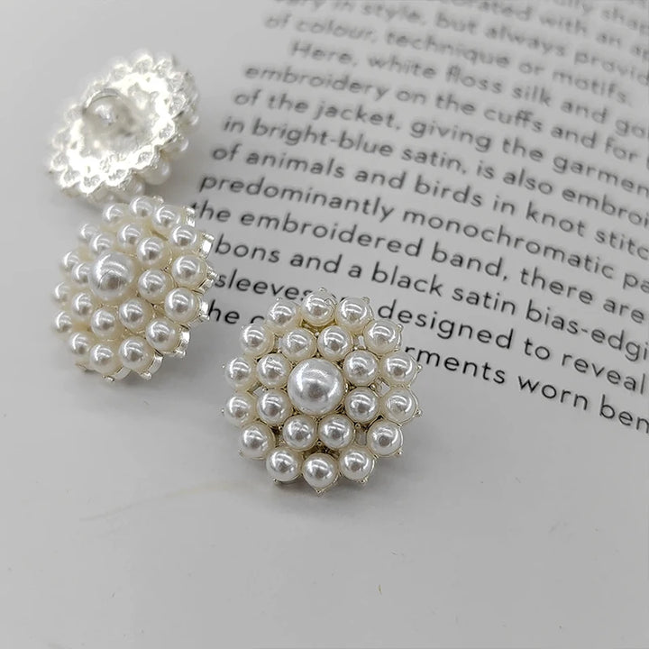 Opowal 18/23MM Shell Pearl Beaded Button - 6 PC