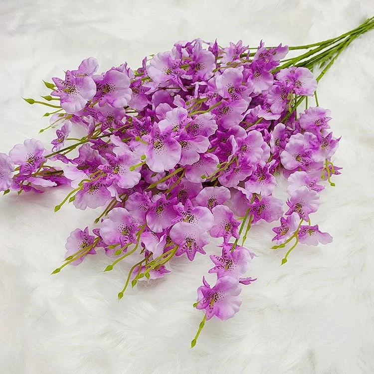 Aura 38 inch Artificial Dancing Orchid Yellow Fake Flower