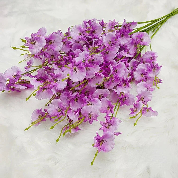 Aura 38 inch Artificial Dancing Orchid Yellow Fake Flower