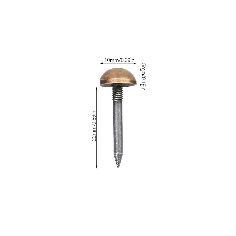 10pc Copper Upholstery Nail Antique Bronze Nails