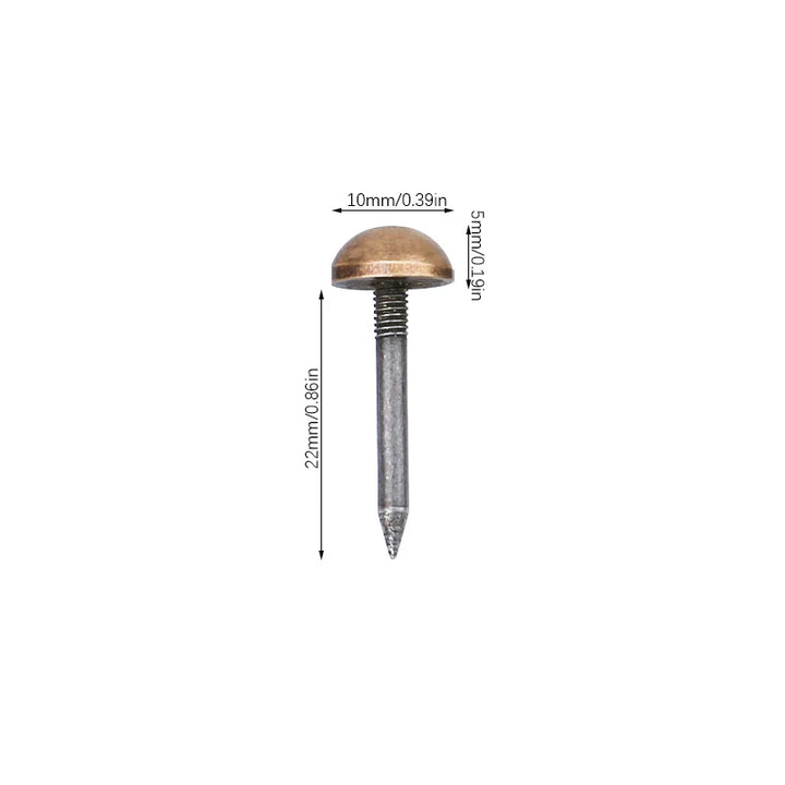 10pc Copper Upholstery Nail Antique Bronze Nails