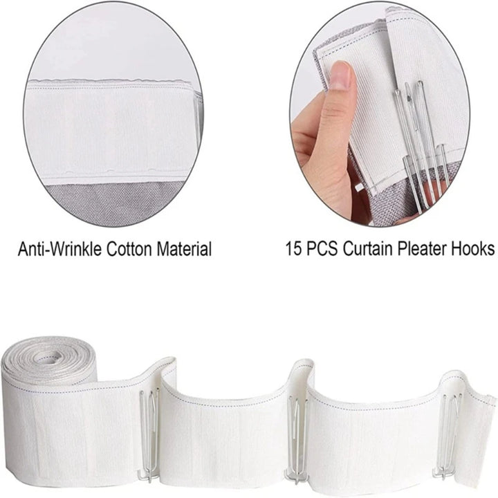 4 Prongs Pinch Pleat Curtain Pleater Tape