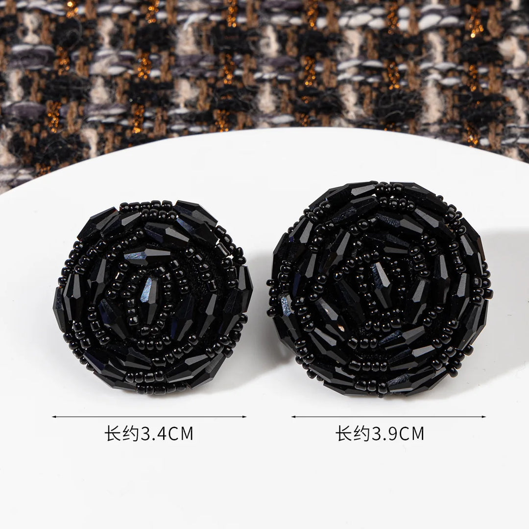 Aqoe 34/39mm Black Bead Button - 3 PC