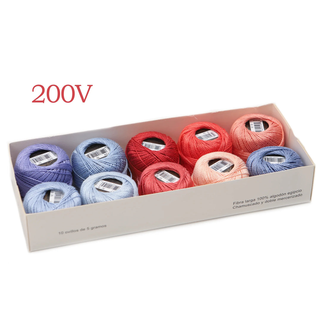 12 Roll / 100% Egyptian Cotton Crochet Thread Set