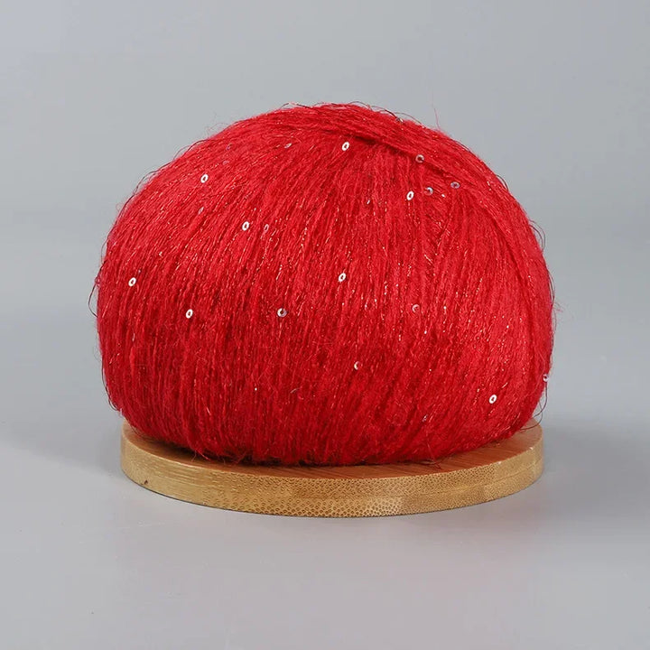 50g Lace  Mohair Yarn with Sequins
